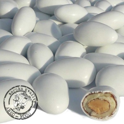 Konfety mandle v čokoládě (bílé) - 100g